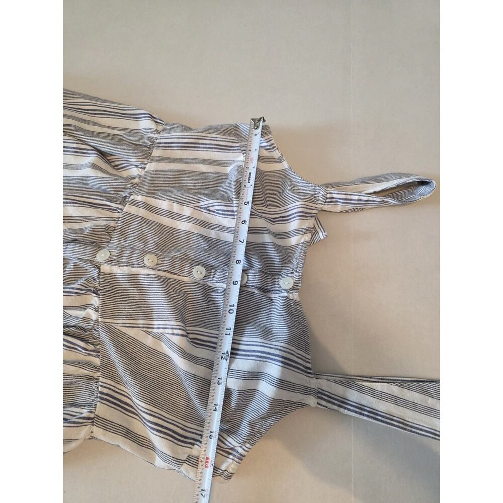 A.N.A Women Dress Sz M Blue White Striped Sleeveless Adjustable Strap - Picture 7 of 9